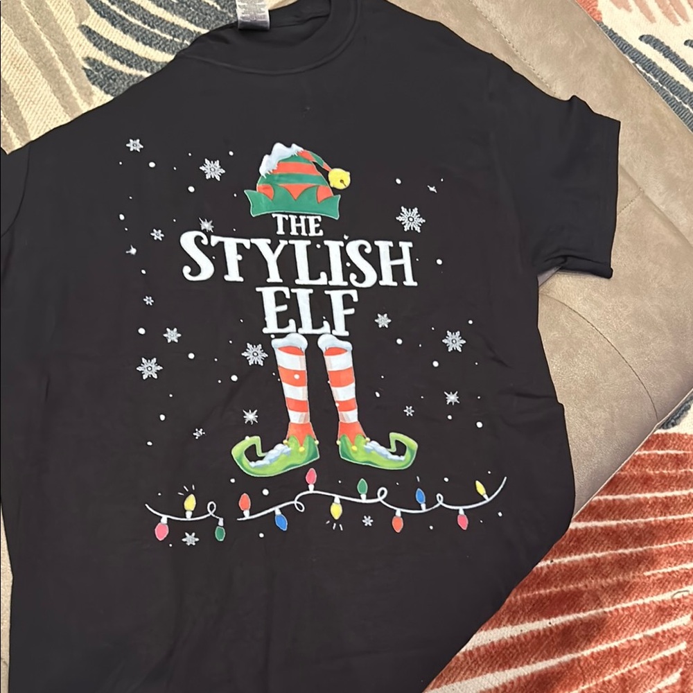 The Stylish Elf Black T-Shirt